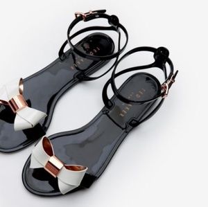 Ted Baker Louwla black jelly bow sandals